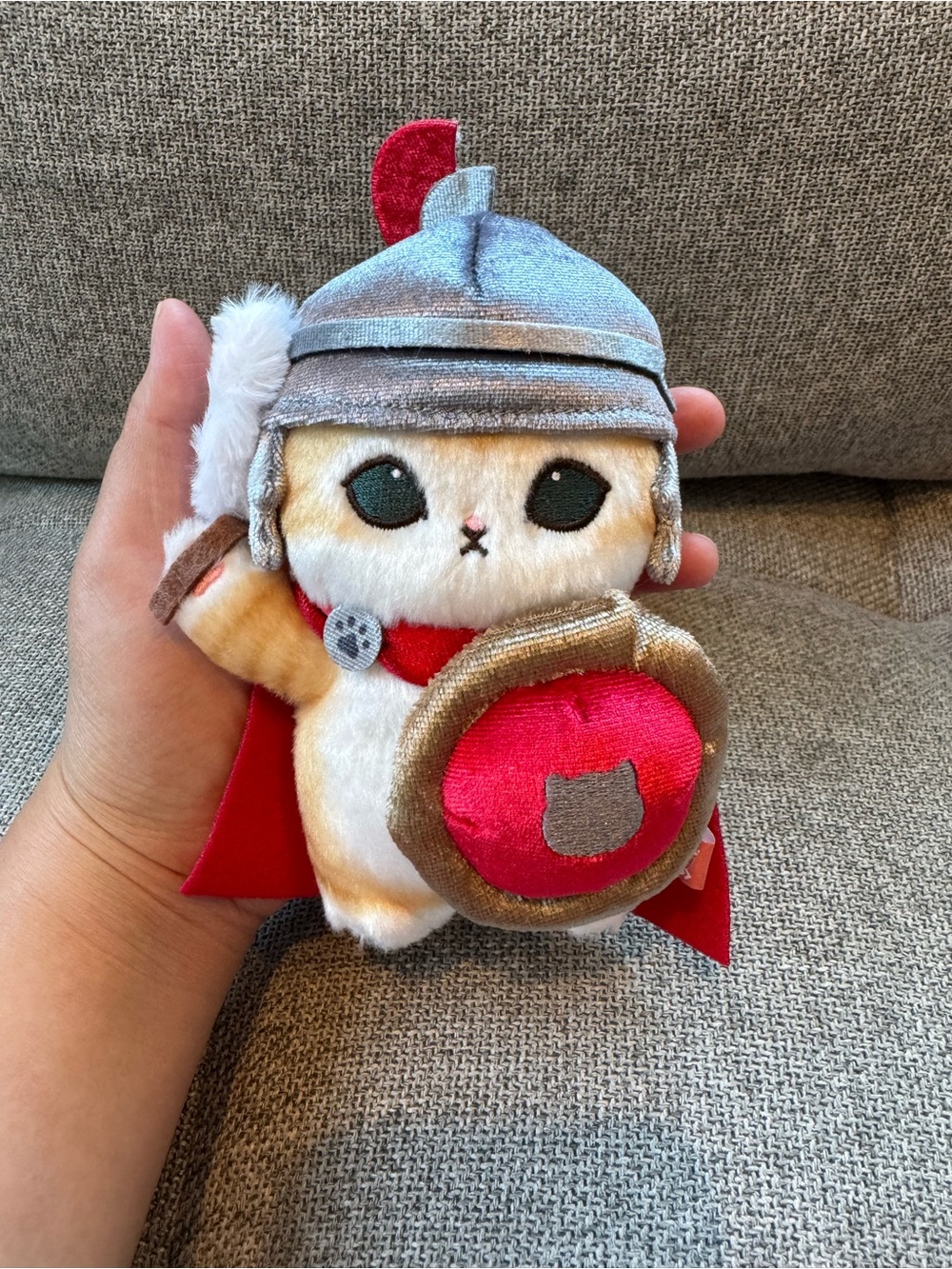 Mofusand travel the world edition soldier plushie keychain